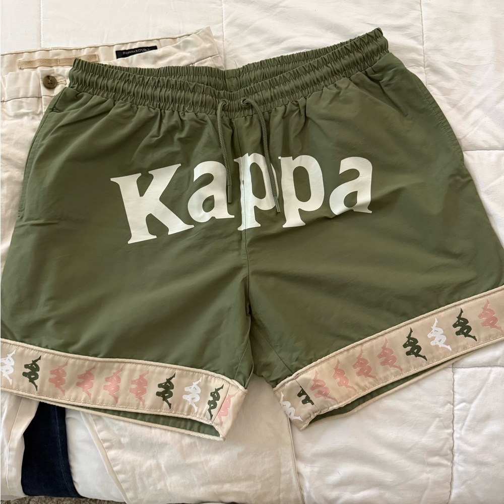 Kappa Green Shorts with Logo